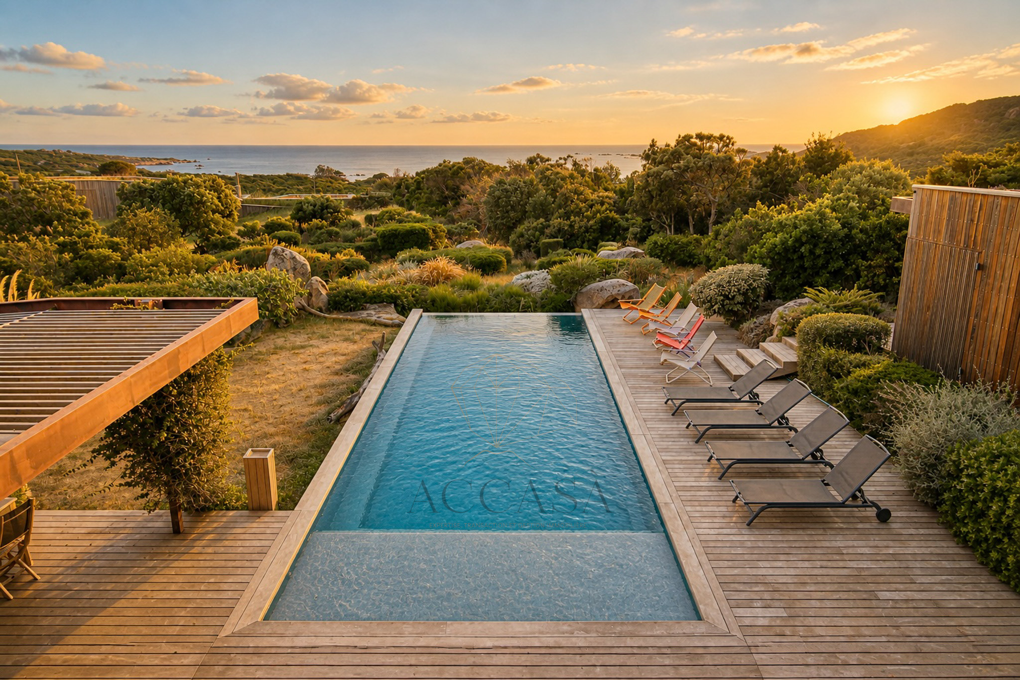 Villa d’architecte vue mer à Pianottoli-Caldarello   propriété de prestige en bord de mer